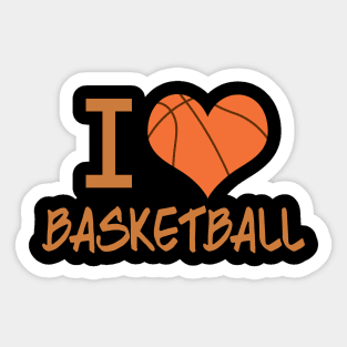 I Love Basketball Sticker